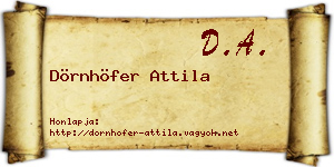 Dörnhöfer Attila névjegykártya