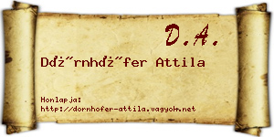 Dörnhöfer Attila névjegykártya