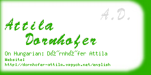 attila dornhofer business card